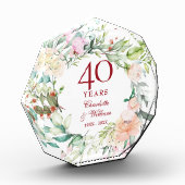 40e bruiloft Ruby Jubileum Rozen Garland Fotoblokken (Links)