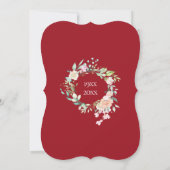 40e bruiloft Ruby Jubileum Rozen Garland Kaart (Achterkant)