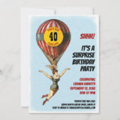 40e Circus ballonmeisje met Stippen Kaart (Voorkant)