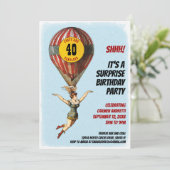 40e Circus ballonmeisje met Stippen Kaart (Staand voorkant)