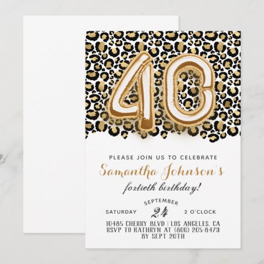 40e dag van de uitnodiging van de heer Fabulous Gl (Voorkant / Achterkant)