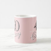 40e en Classy Blush Roze Elegant Script Verjaardag Koffiemok (Center)