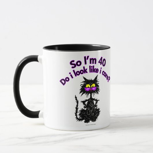 40e geboortecat mok (Links)