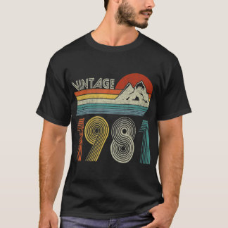 40e  geboortedag 1981 40-jarige Mannen met retro T-shirt