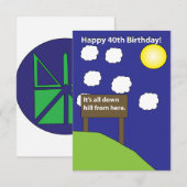 40e geboortedag bedankkaart (Voorkant / Achterkant)