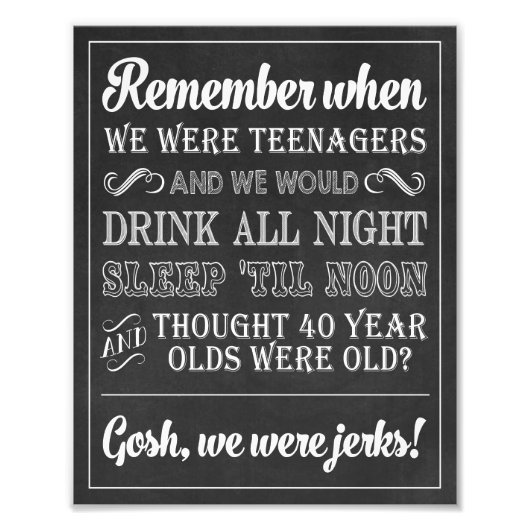 40e geboortedag ・ Cheers and Beers 8 x 10 Print Foto Afdruk (Voorkant)