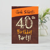 40e geboortedag Chocolade en Sinaasappel E931 Kaart (Staand voorkant)