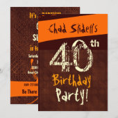 40e geboortedag Chocolade en Sinaasappel E931 Kaart (Voorkant / Achterkant)