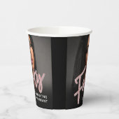 40e geboortedag, fotoscript glitter roze papieren bekers (Links)