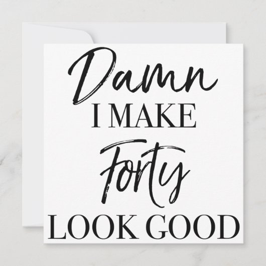 40e geboortedag kaart (Voorkant)