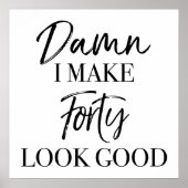 40e geboortedag poster (Voorkant)