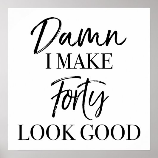 40e geboortedag poster (Voorkant)