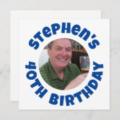 40e geboortedag van man feestdagenkaart (Voorkant / Achterkant)