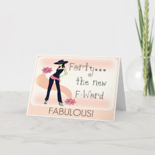 40e geboortedag voor vrouwen kaart