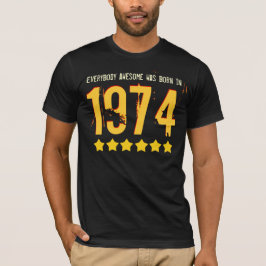 40e Geweldige geboortedag 1974 of eender welk jaar T-shirt