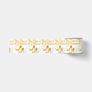 40E GOLD SHOES GROSGRAIN LINT