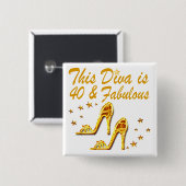 40E GOLD SHOES VIERKANTE BUTTON 5,1 CM (Voorkant /achterkant)