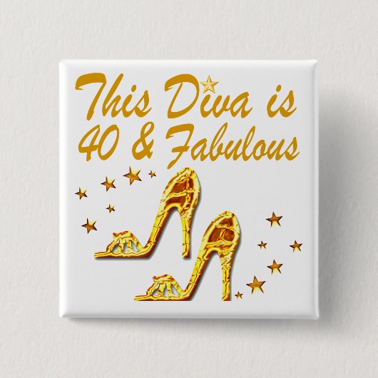 40E GOLD SHOES VIERKANTE BUTTON 5,1 CM (Voorkant)