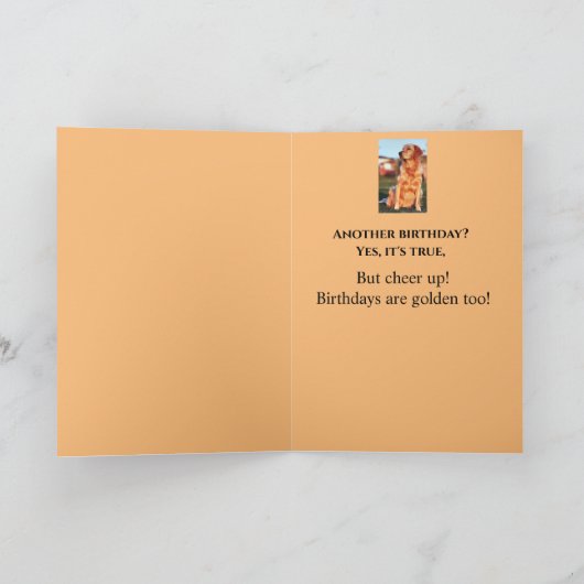 40e Golden Birthday Schattige Retriever Kaart (Binnen)
