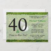 40e Golf Birthday Party Kaart (Voorkant)