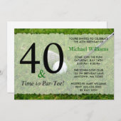 40e Golf Birthday Party Kaart (Voorkant / Achterkant)