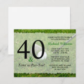 40e Golf Birthday Party Kaart (Voorkant / Achterkant)