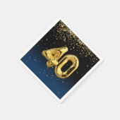 40e gouden ballonnen en Confetti Napkins Servet (Hoek)