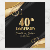 40e Gouden Jubileum Wijn Etiket (Enkel label)