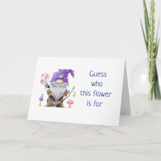 ***40e halve dag** COMICAL GNOME Card Kaart (Voorkant)