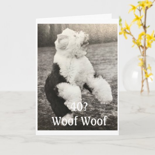 ***40e halve dag*** met HUMOR Kaart (Gele Bloem)