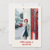 40e Hand Geschreven Getrokken Taart Eigenzinnige F Kaart (Achterkant)