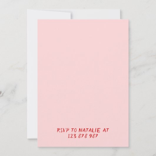 40e Hand getrokken boog Champagne Glas Verjaardag Kaart (Achterkant)