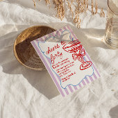 40e Hand getrokken Kleurrijke Champagne Glas Verja Kaart