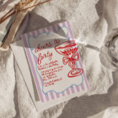 40e Hand getrokken Kleurrijke Champagne Glas Verja Kaart