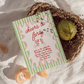 40e Hand Getrokken Kleurrijke Strepen Foto Verjaar Kaart