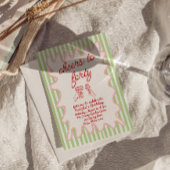 40e Hand Getrokken Kleurrijke Strepen Veertig Verj Kaart