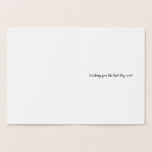 40e Happy Birthday Custom Folie Kaart (Binnen)