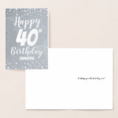 40e Happy Birthday Custom Folie Kaart (Display)