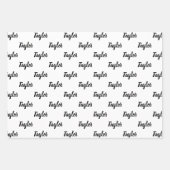 40e Happy Birthday Custom Name Wrapping Paper (Voorkant 2)