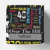 40e Happy Birthday in een graffiti-stijl Bedankdoosjes (Bovenkant)