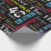 40e Happy Birthday in een graffiti-stijl Cadeaupapier (Hoek)