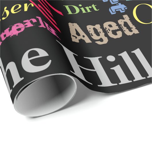 40e Happy Birthday in een graffiti-stijl Cadeaupapier (Rol Hoek)