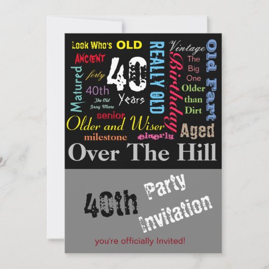 40e Happy Birthday in een graffiti-stijl Kaart (Voorkant)