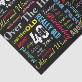 40e Happy Birthday in een graffiti-stijl Tissuepapier (Detail)