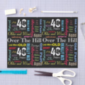 40e Happy Birthday in een graffiti-stijl Tissuepapier (Craft)