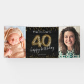 40e Happy Birthday Photo Banner (Horizontaal)