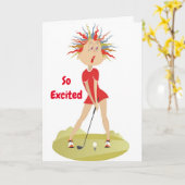 **40e HUMOR voor GOLFER** Kaart (Gele Bloem)