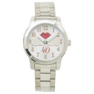 40e Huwelijk Jubileum Gifts voor Vrouw of Man Horloge