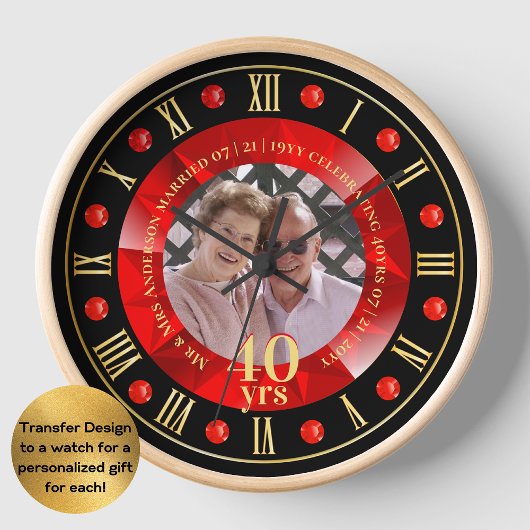 40e Huwelijksjubileum FOTOCadeau Robijnrood