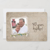 40e huwelijksjubileum hernieuwde huwelijksgeloften kaart (Voorkant)